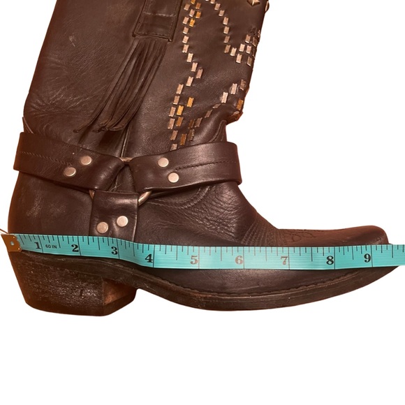 Golden Goose Deluxe Brand Leather Boots with silver Studded Butterfly Vero Cuoio - Picture 13 of 15